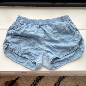 Madewell elastic waist denim shorts